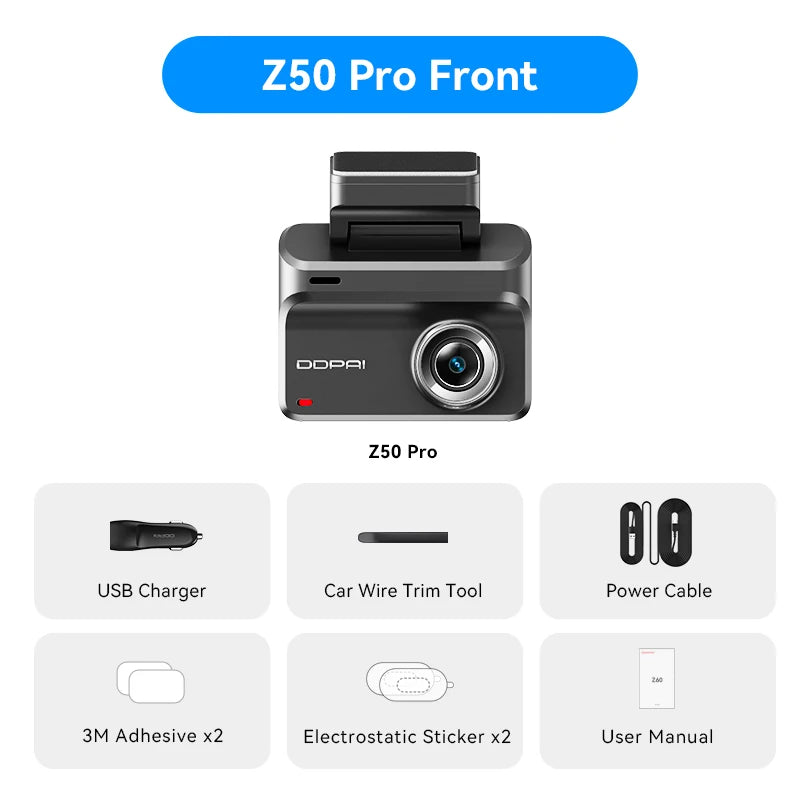 Ddpai Z50 Pro 4K Video Recorder With Adas Wifi Gps