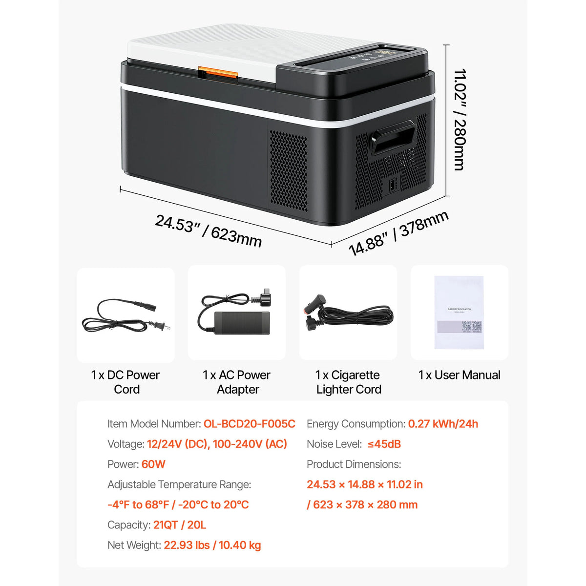 SucceBuy Portable Compressor Car Refrigerator Mini Fridge