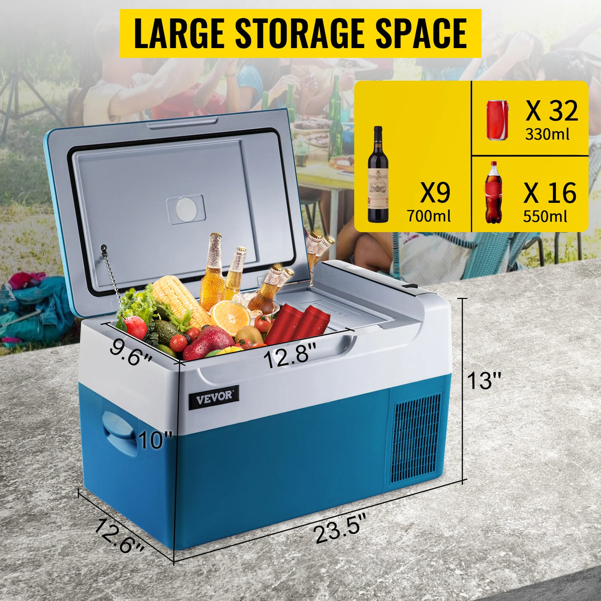 SucceBuy Portable Compressor Car Refrigerator Mini Fridge