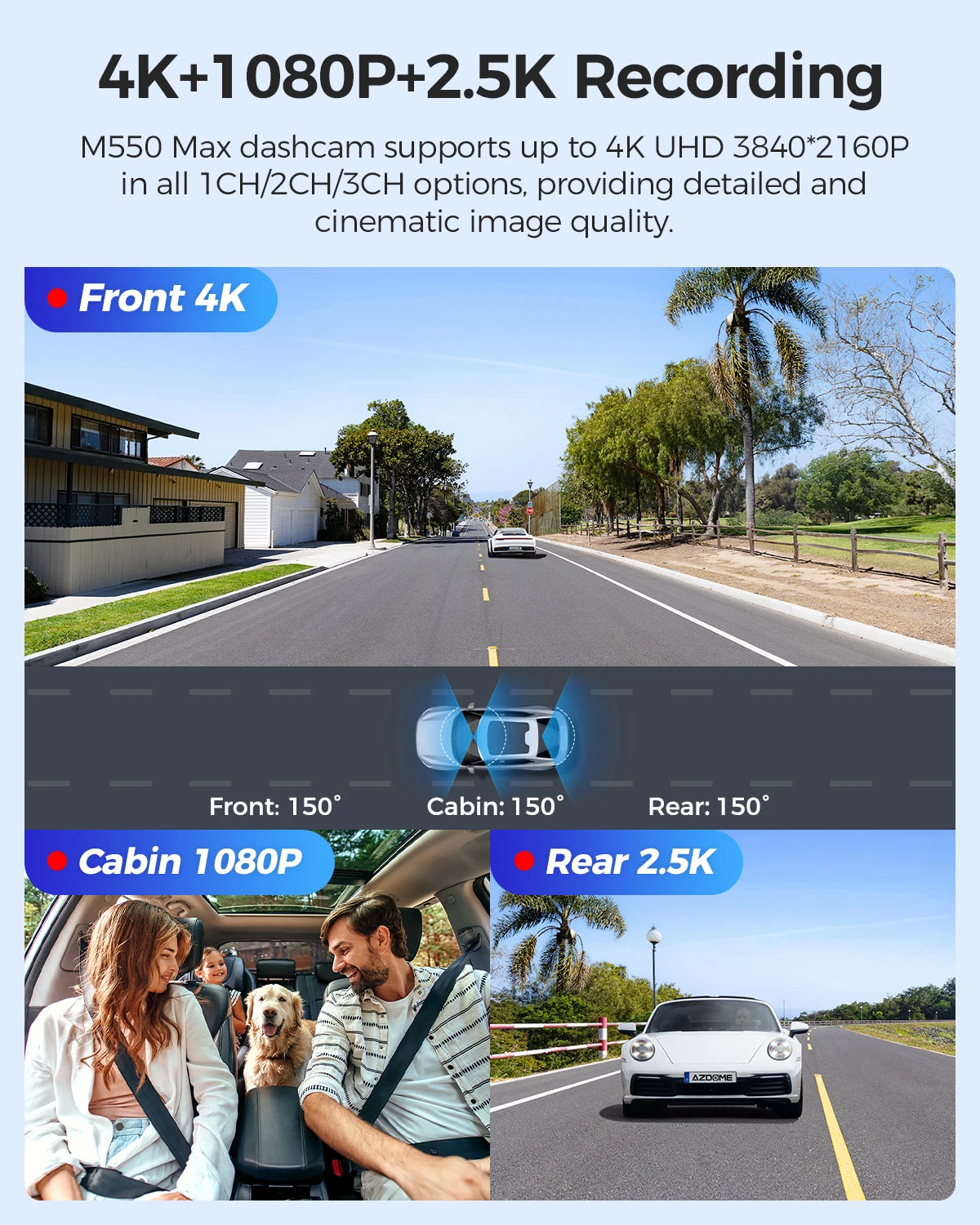 Azdome M550 Max 4K Dash Cam With Advanced Night Vision