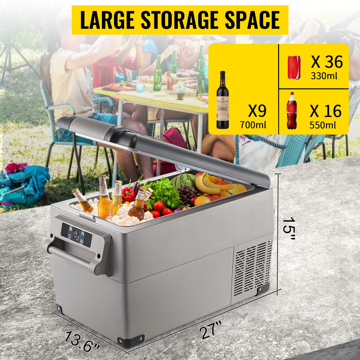 SucceBuy Portable Compressor Car Refrigerator Mini Fridge