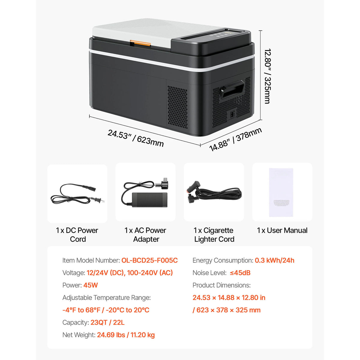 SucceBuy Portable Compressor Car Refrigerator Mini Fridge