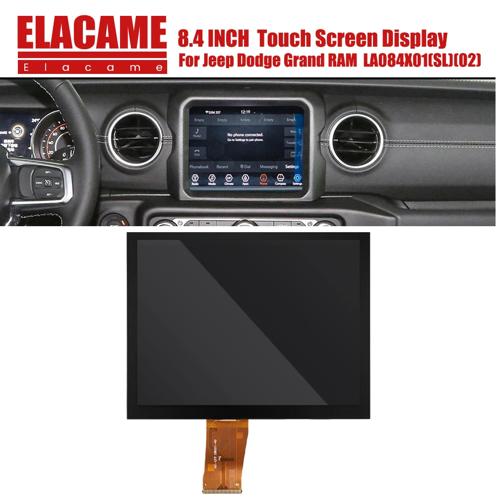 Elacame Lcd Touch Screen Monitor For Chrysler Jeep Compass