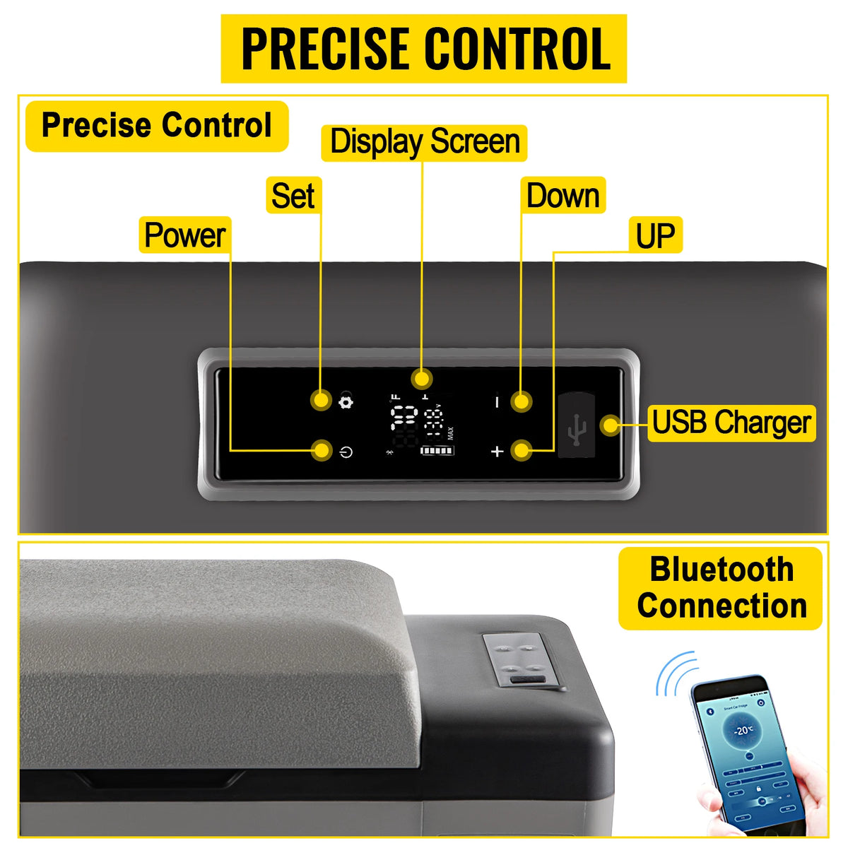 SucceBuy Portable Compressor Car Refrigerator Mini Fridge