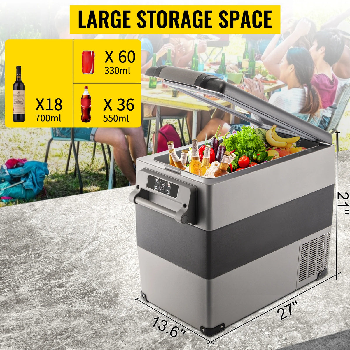 SucceBuy Portable Compressor Car Refrigerator Mini Fridge