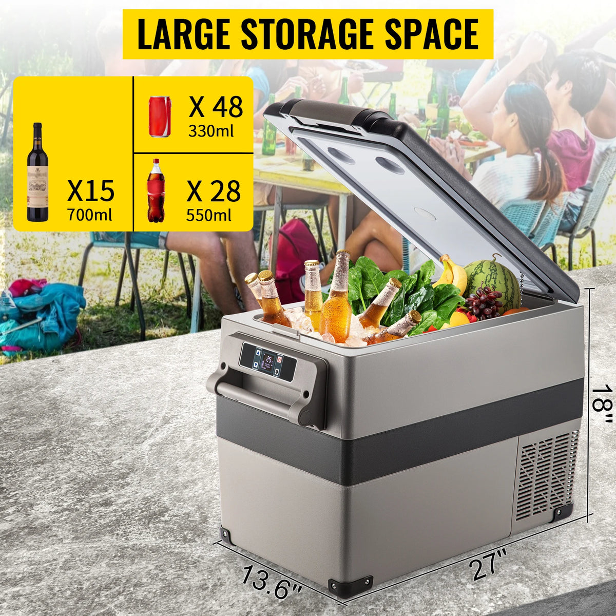 SucceBuy Portable Compressor Car Refrigerator Mini Fridge