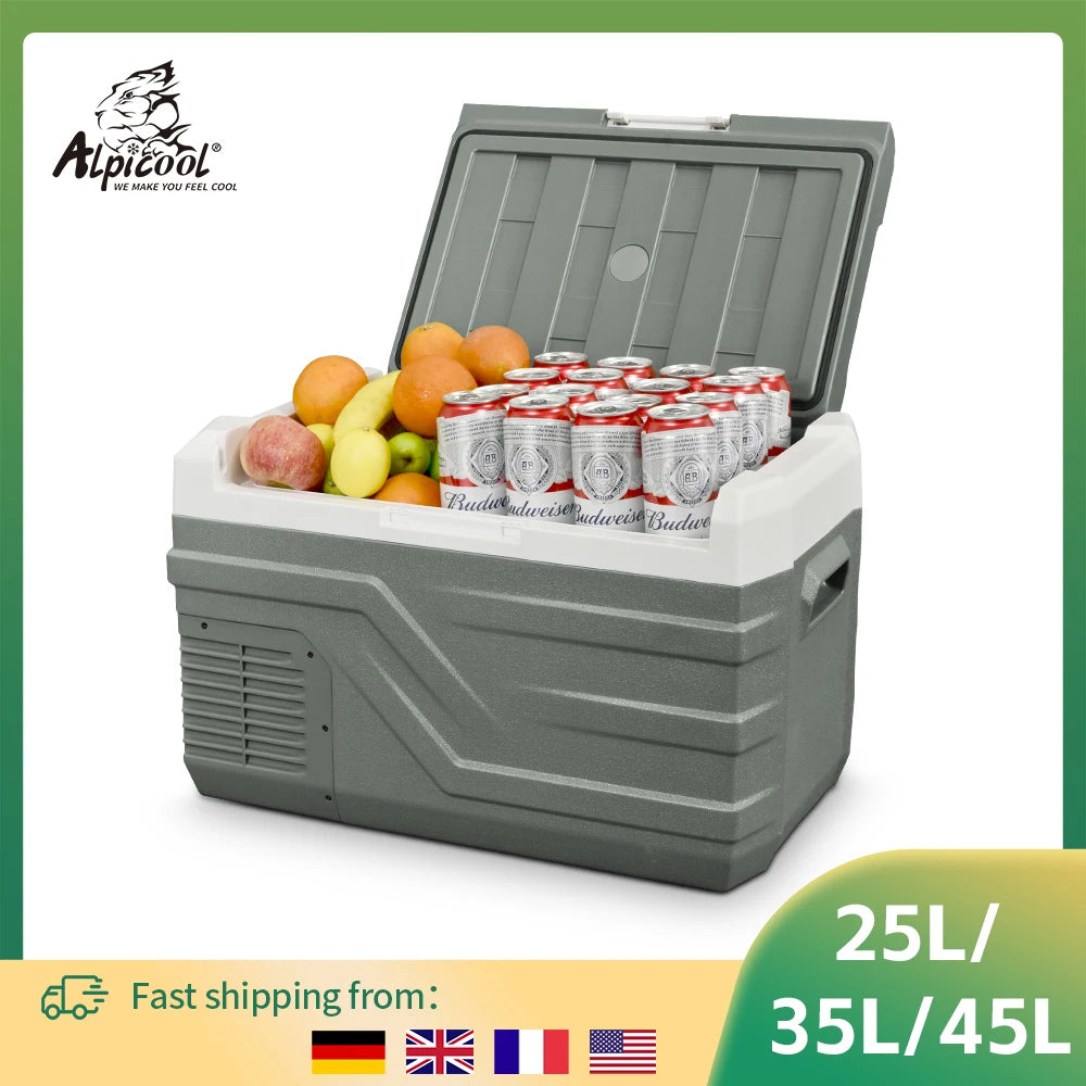 Alpicool 12V 24V Compressor Car Refrigerator Portable Fridge Freezer