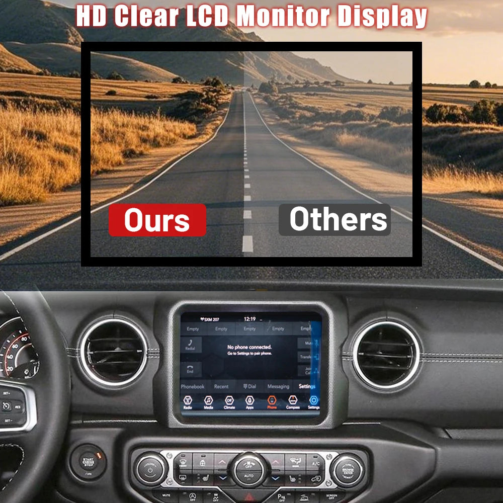 Elacame Lcd Touch Screen Monitor For Chrysler Jeep Compass