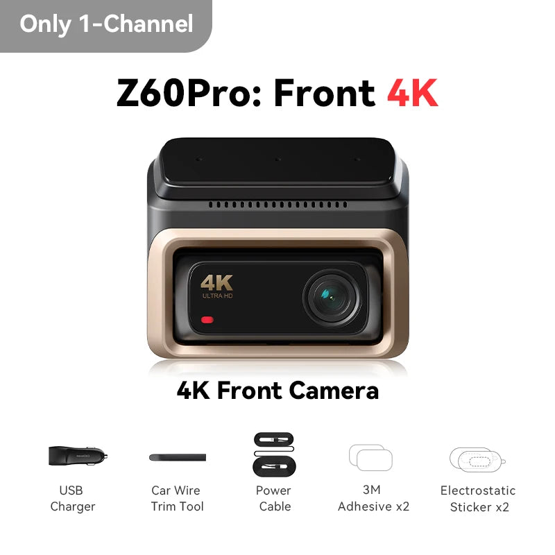 DDPAI 4K Front And Rear Dash Cam With Built In GPS