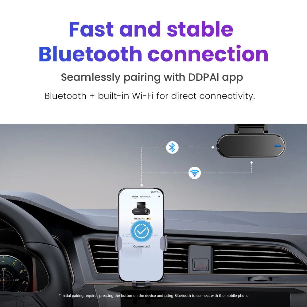 DDPai Dual 4K Dash Camera Featuring Front Rear Recording System