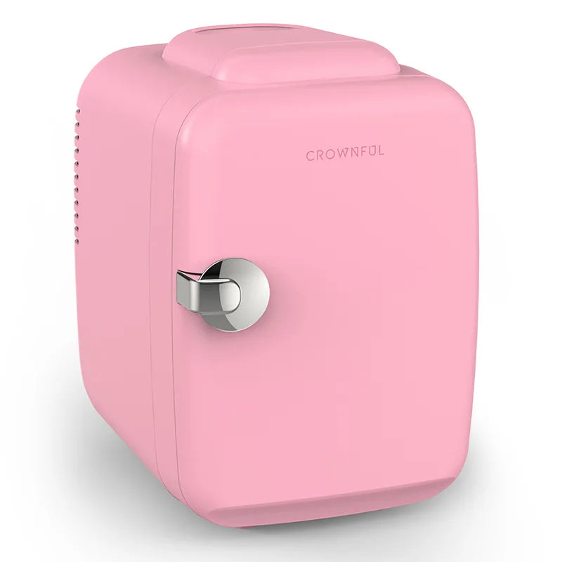 Crownful Heated Cooling Mini Refrigerator Perfect For Beauty And Skincare