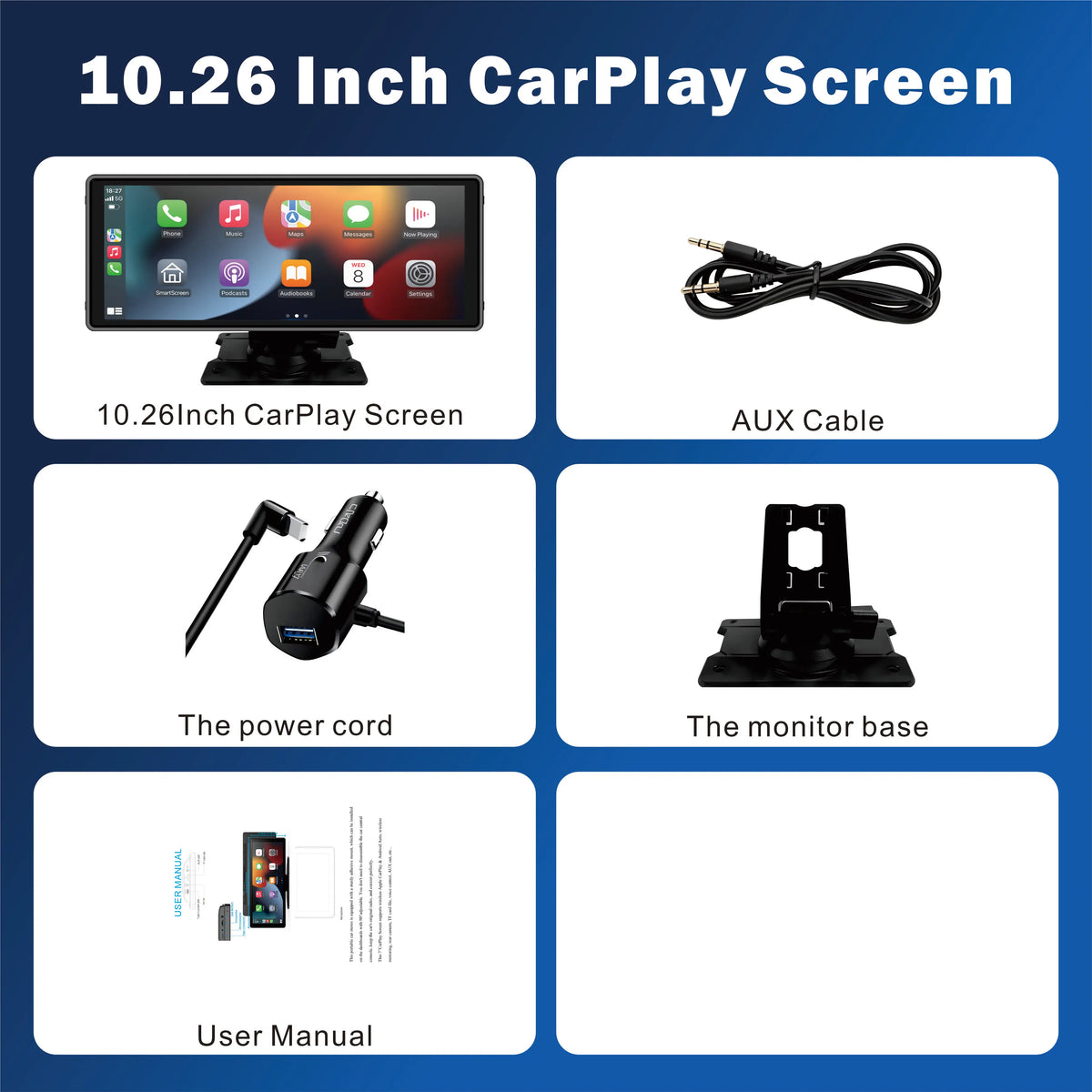 Pionray CarPlay Android Auto Wireless Touchscreen Radio Receiver Unit