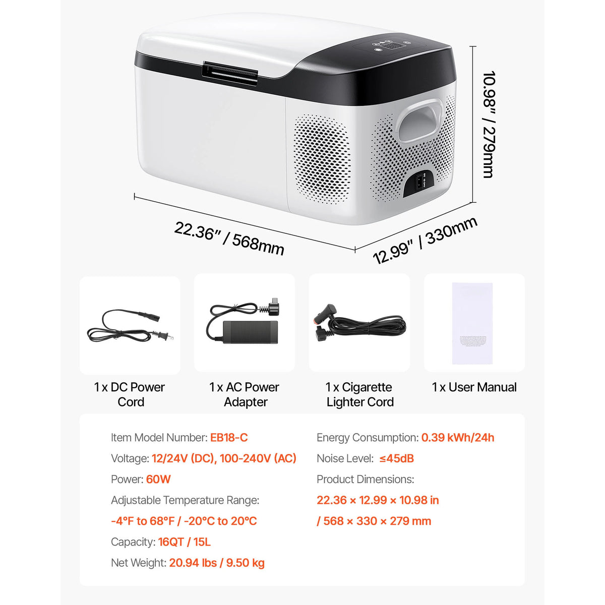SucceBuy Portable Compressor Car Refrigerator Mini Fridge