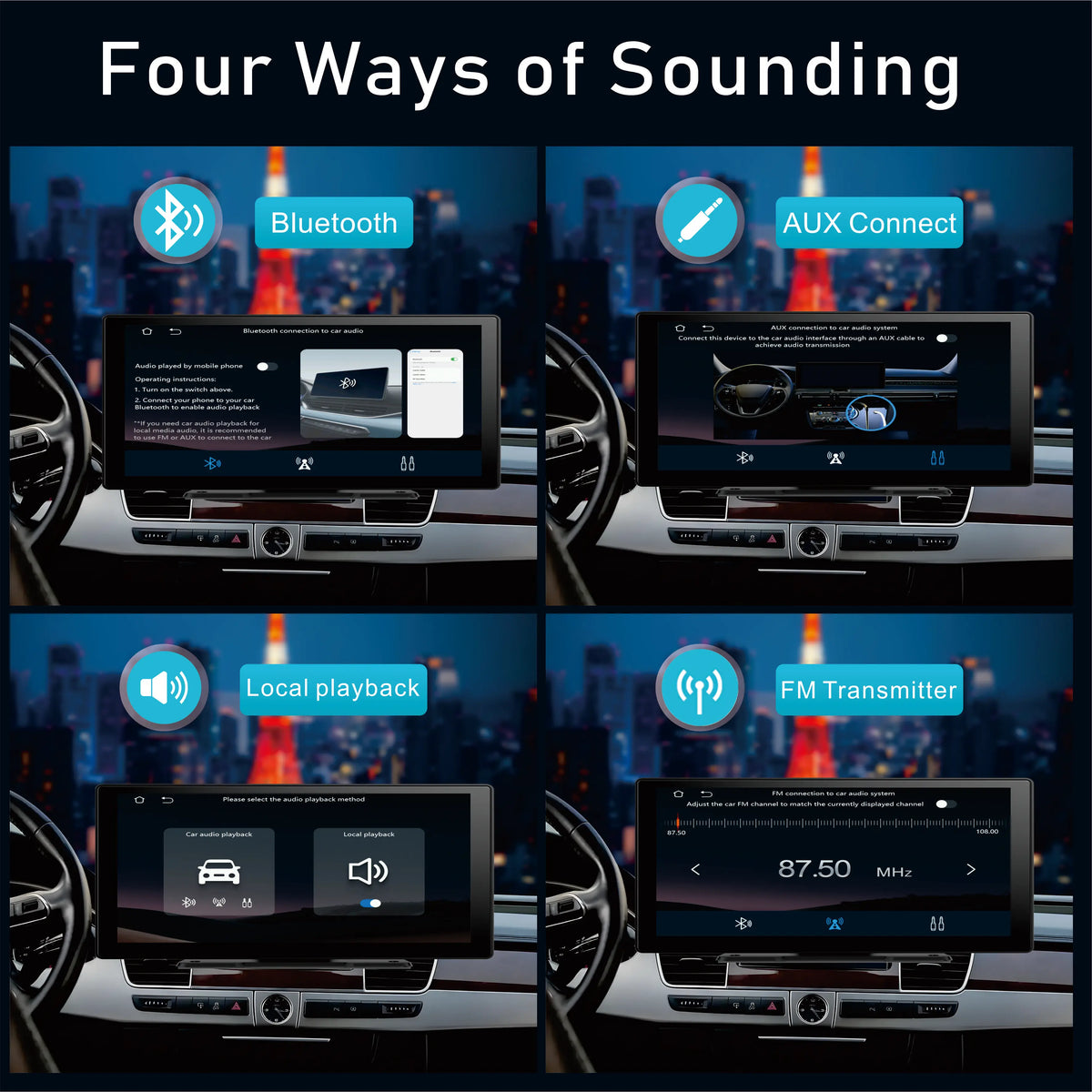 Pionray CarPlay Android Auto Wireless Touchscreen Radio Receiver Unit