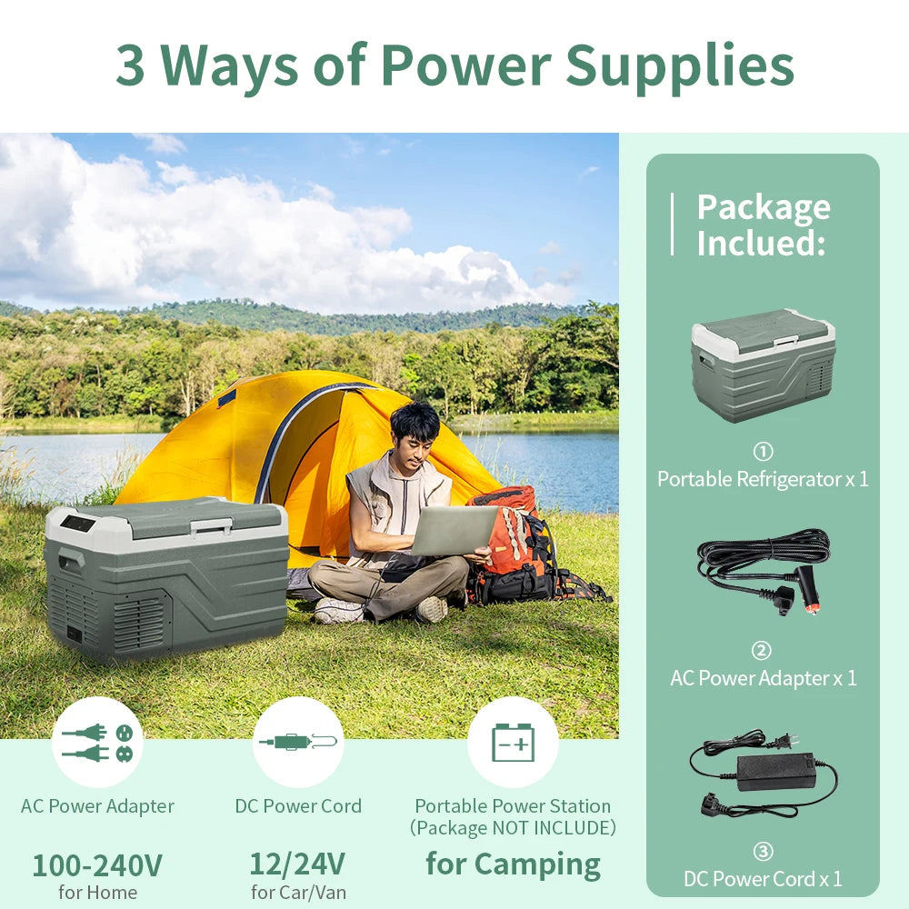 Alpicool 12V 24V Compressor Car Refrigerator Portable Fridge Freezer